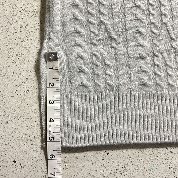 100% Cashmere Well With Cardigan Gray Open Front Oversized M - Picture 7 of 16